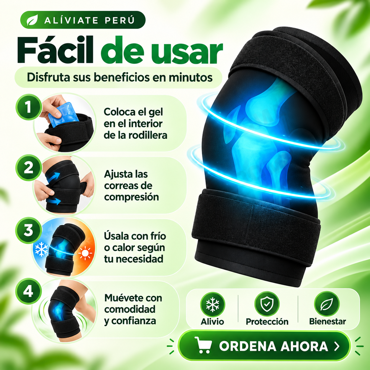 Guía de Uso Rodillera - ALÍVIATE PERÚ